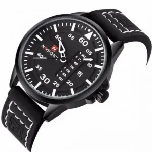 Black New Mens Casual Navifroce Watch