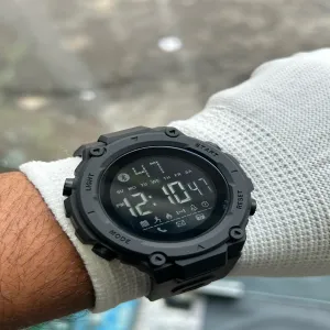 Black New Mens Casual Sports Watch