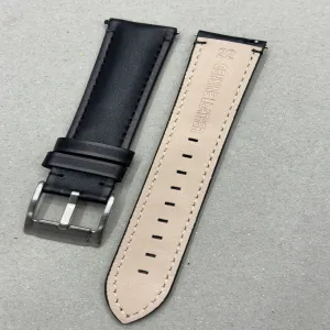 Black Smart Watch 22mm Quick Release Lather  Blue / Black /