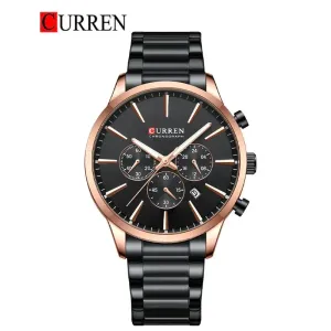 Black Stainless Steel Wrist Watch For Men