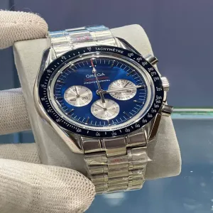 Blue NEW MEN CASUAL SILVER WATCH