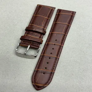 Brown 22mm GENUINE LATHER BROWN STRAP WATCH