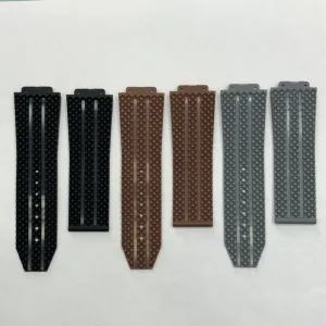 Brown Black/ Brown/ Grey Rubber Strap