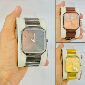 Brown FASCINO FASHION SQUARE WATCH BROWN, GOLD, BLACK