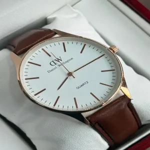 Brown Mens Fashion Casual Boys Simple Design Watch