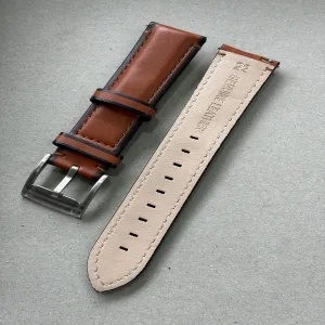 Brown Smart Watch 22mm Quick Release Lather  Blue / Black /