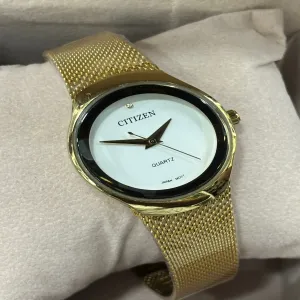 Gold Citizen Fashion Women Watch  Stainless-Steel Girl Lady