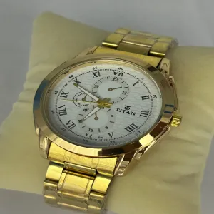 GOLD Fashion Luxury Business Mens Watch Wrist Casual watch