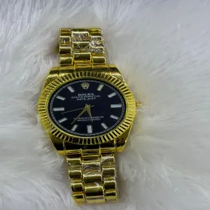 Gold Mens And Boys Casual Gold Rolex Watch