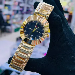 Gold Mens Boys Casual Gold Watch