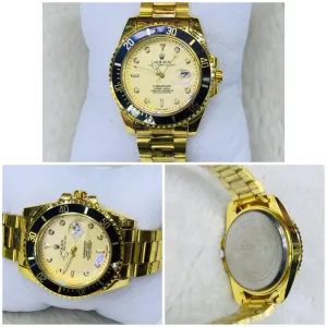 Gold Mens Boys Casual Rolex Watch