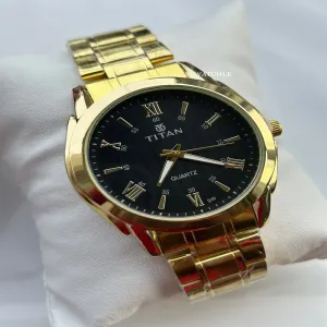 Gold Mens Casual Boys Watch