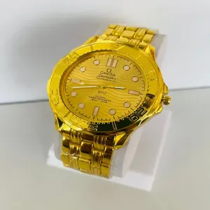gold Mens Casual  Fashion Watch