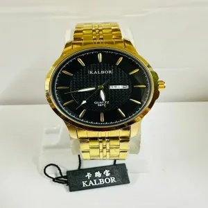 gold Mens Casual Wristwatch