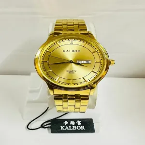 Gold Mens Casual Wristwatch