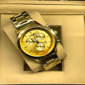 Gold Mens Casual Wristwatch