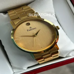 Gold Mens Fashion Simple Design Watch