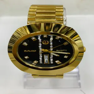 Gold New Mens And Boys Casual Gold Watch