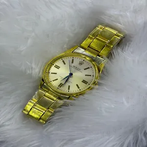 Gold New Mens And Boys Casual Rolex Watch