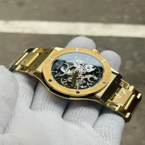 Gold New Mens And Boys Fashion Automatic Silver/Gold/Black