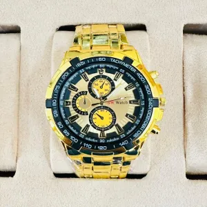 Gold New Mens Boys Casual Fashion  Watch