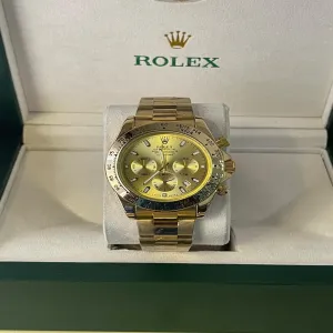 GOLD New Mens Boys Casual Rolex Watch