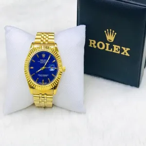 Gold New Mens Boys Casual Simple Gold Watch