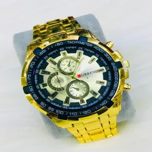 gold New Mens Boys Casual Watch