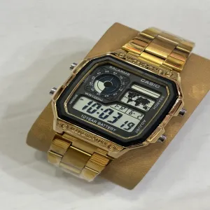 Gold New Mens Casual Digital Watch