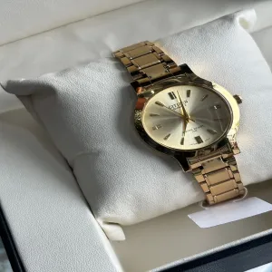 Gold New Womens Casual Fashion Simple Gold Wristwatch