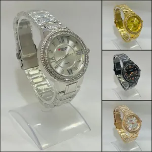 Gold Womens Casual Wrist Watch