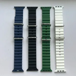 Green,42MM Ocean Strap For T800/T900 Ultra Watch Rubber Stra