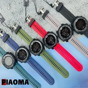 Red Mens And Boys Casual Sport Digital Piaoma Watch