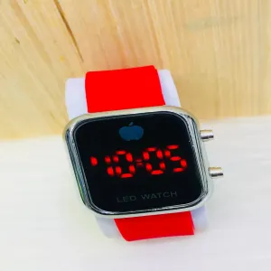 Red Mens Womens Casual Fashion Led Watch