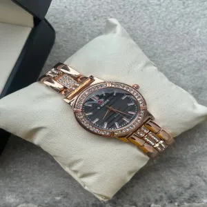 Rose Gold Ladies Casual Navifoce Black/Gold/Silver/Black Wri