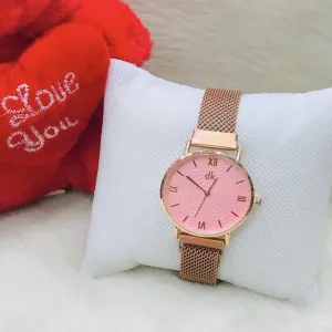 Rose Gold New Womens Casual Megnet Watches