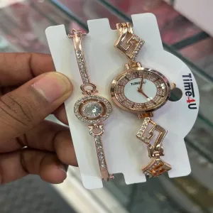 Rose Gold New Womens Casual Silver/Black/Rose Gold Watch