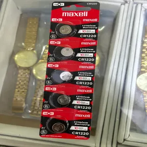 Silver 5 PSC Maxell CR1220 Battery