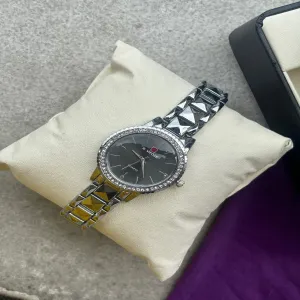 Silver Ladies Casual Navifoce Black/Gold/Silver/Black Wrist