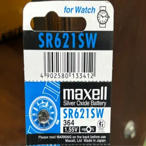 Silver Maxell Silver Oxide Battery SR621SW