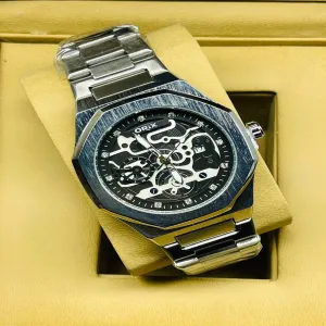 Silver Mens And Boys Casual Wristwatch