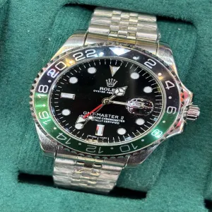 Silver Mens Boys Casual Fashion GMT Master Rolex Watch
