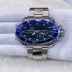 Silver Mens Casual Fashion Wristwatch