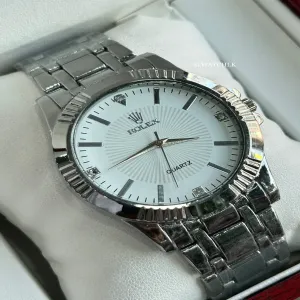 Silver Mens Casual Rolex Watch