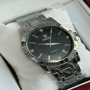 Silver Mens Casual Rolex Watch