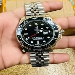 silver Mens Casual Rolex Watch Boys Gift