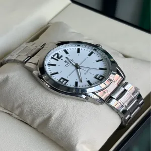 Silver Mens Casual Silver Wristwatch