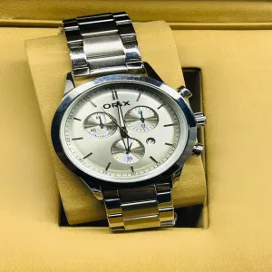 Silver Mens Casual Wristwatch