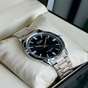 Silver Mens Simple Citizen Watch
