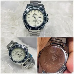 Silver Mens Womens Casual Rolex Watch